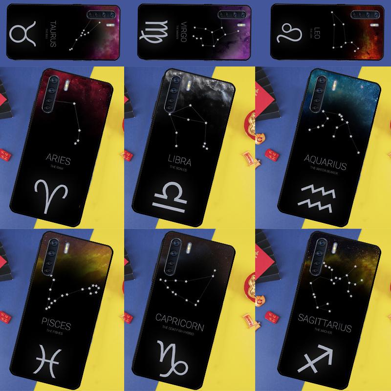 Чехол для телефона Oppo A16 A76 A96 A40 A60 A80 A74 A94 A54 A18 A38 A58 A78 A98 A15 A57S A17 A77 с изображением двенадцати созвездий