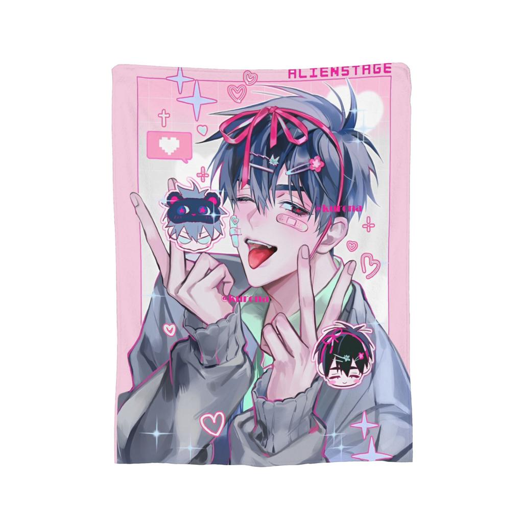 Инопланетная сцена Аниме Плед Фланелевый Мизи Суа Тилл Иван Хюна Лука Легкий Накидной Плед для Путешествий на Самолете Постель Коврик