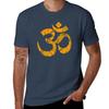 Om Yoga Spiritual Symbol In Distressed Style Tshirt Work Wear Lightweight Tee