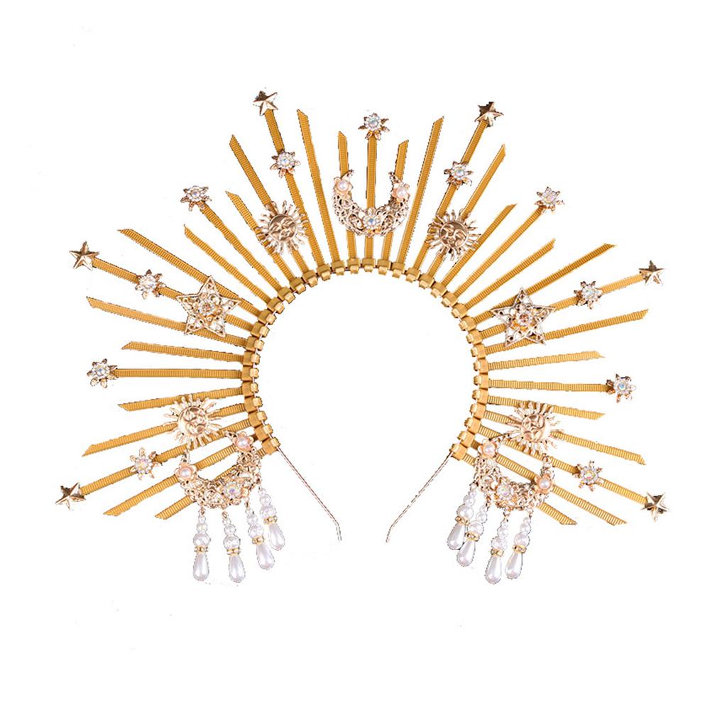 Elegant Halo Goddess Headpiece Glamorous Goddess Inspired Headband Dainty Hair Adornment For Weddings And More