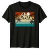 Tropical Beach T-Shirt Vintage Island Sunset Palms Nature Lover Summer Gift