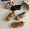 Литературный стиль повседневные универсальные туфли с большой головой женские осень и зима 2025 новые ретро мода внешние лоферы одинарная обувь тренд