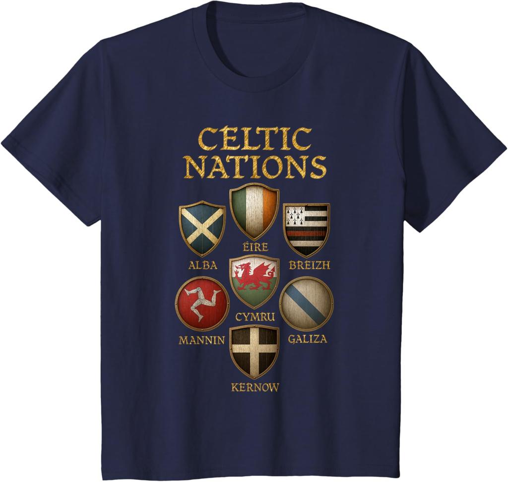 Celtic Nations Shields Flags Mythology Heritage Design TShirt unisex mens fashion apparel 2026 new style