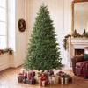 180cm Realistic Artificial Christmas Tree, 732 Fireproof PE Branches, Folding Wooden Base, Green