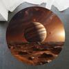 Круглый ковер Galaxy Вселенная Космос Туманность Звезда Звездный Ковер Круглый Коврик для пола для Спальни Игровой комнаты Детской комнаты Противоскользящий Дверной коврик