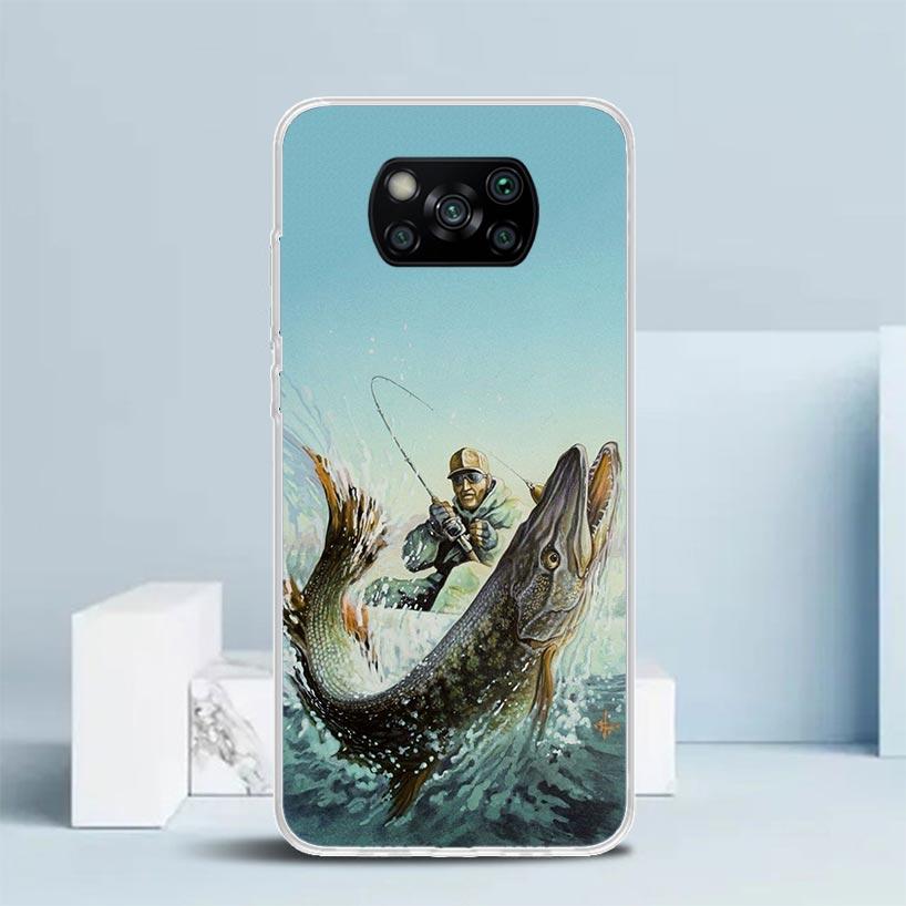 Hunting Fishing Man Phone Case For Xiaomi Poco F7 Ultra X5 X6 X7 Pro M7 Redmi 15C 15 13C 13 12C 12 10C 10 10A 9 9C 9A 9T Cover P