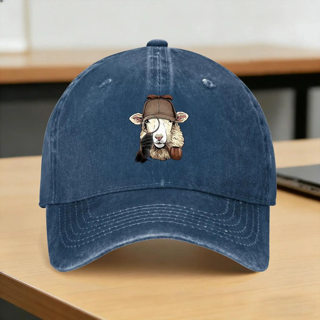 Sheep Detective Farmer Sheep Farm Animal Lover Casual Baseball Cap For UnisexTeens Summer Outdoor Sports Trucker Hat
