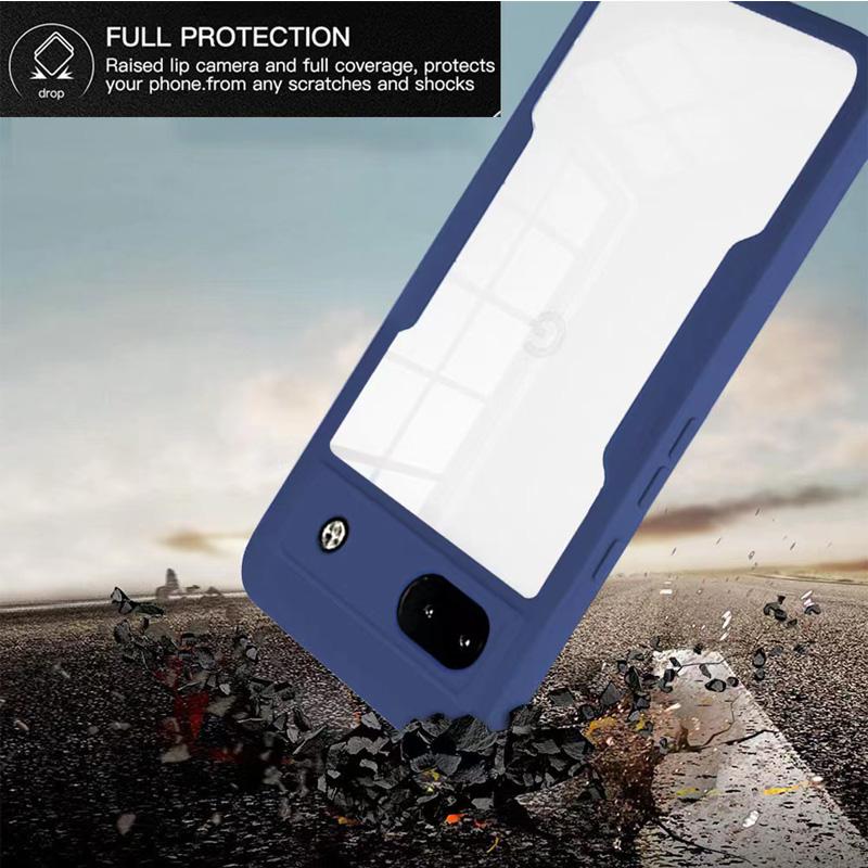 360-градусный двухсторонний гибридный прозрачный чехол для телефона для Google Pixel 6A, прочный мягкий чехол-бампер для Google Pixel 6a GX7AS GB62Z, прозрачный противоударный чехол