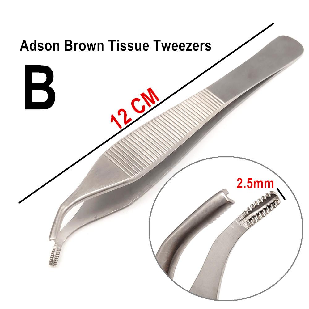 Стоматологический пинцет для хирургических тканей, пинцет Дебаки, стоматологический пинцет с якорем Adson, хирургические инструменты для имплантатов из нержавеющей стали