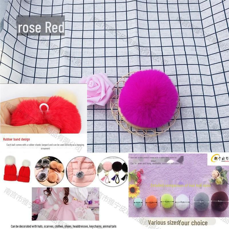 Помпоны из меха кролика Рекс для украшений, одежды, обуви, головных уборов, брелоков и сумок