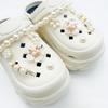 Подвеска для обуви Crocs DIY Vintage Pearl Metal Five Leaf Flower Украшения для обуви Пряжка для Croc Подвески Аксессуары для обуви с отверстиями