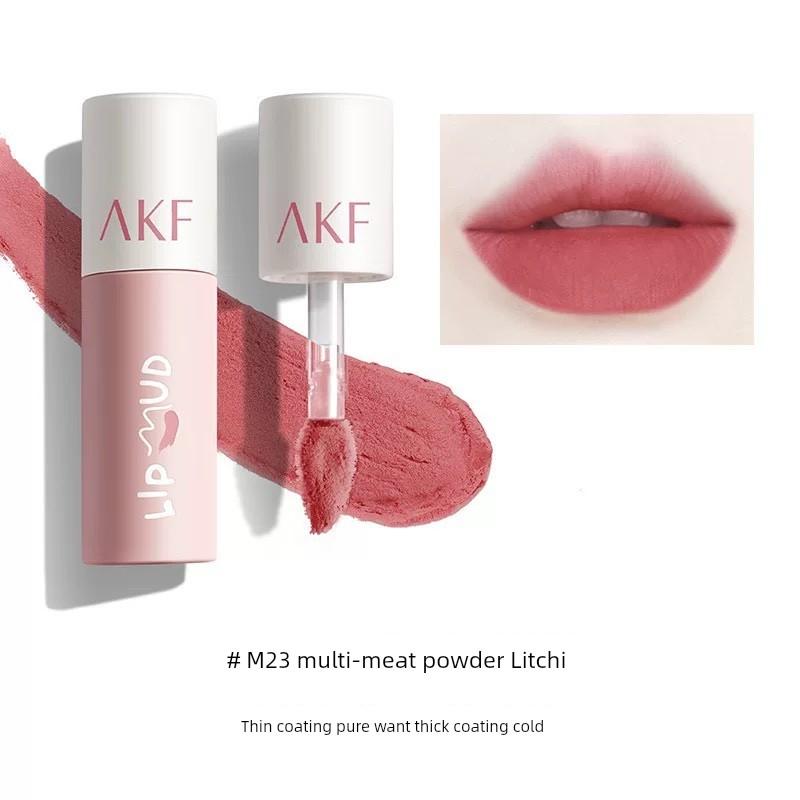 AKF Lip Mud M08/25/09/19/04/M07 Color Sea Salt Princess Caramel Chocolate Glaze Lipstick