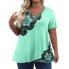 Женские топы больших размеров, шорты с рукавами, рубашки с V-образным вырезом, повседневная одежда, топы с принтом