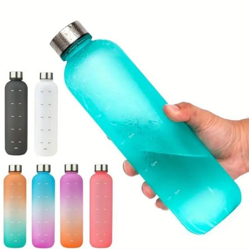 Gradient Sports Water Bottle with Measurements, Leak-Proof, Portable, Narrow Mouth, Sealable, BPA-Free PC Material - For Fitness