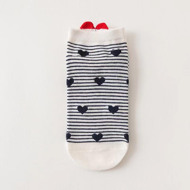 Женские забавные носки до щиколотки, новинка, мода, мультяшный каблук, сердце, низкие носки, милый принт, летние хлопковые короткие носки