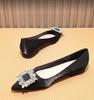 A Fashionable Autumn New Temperament Niche Women's Flat-soled Single Shoes Rhinestone Wedding Shoes Pointed Single Shoes Women