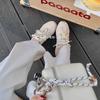 Спортивные туфли Girly Pearl Strap из натуральной кожи с внутренним увеличением высоты, повседневные немецкие кроссовки Forrest Gump