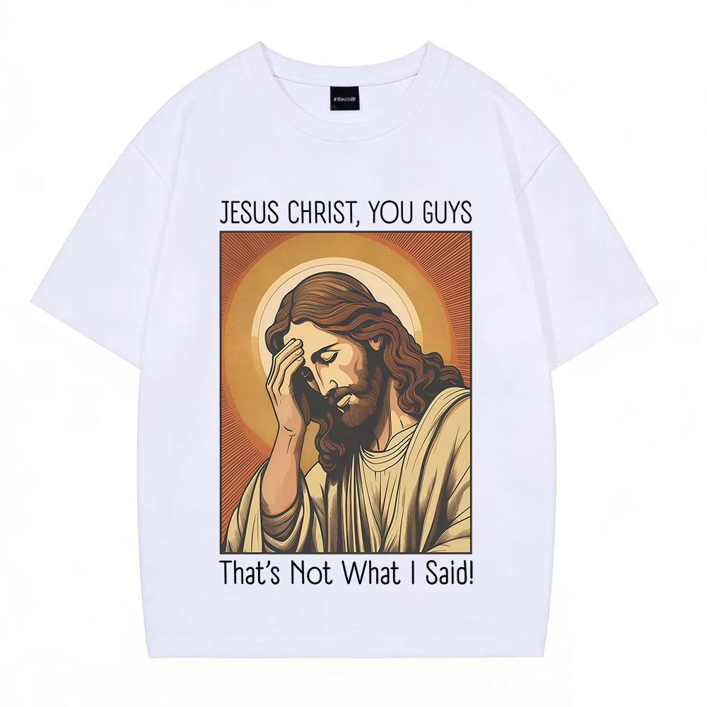 Funny Jesus Christ Meme Tshirt Men Women Oversized Tshirt Summer Shortsleeved Casual Oversized Hiphop Tshirts Streetwear