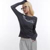 Y2K Letter Printed Slim Fit and Slimming Early Autumn Long Sleeved Casual Top