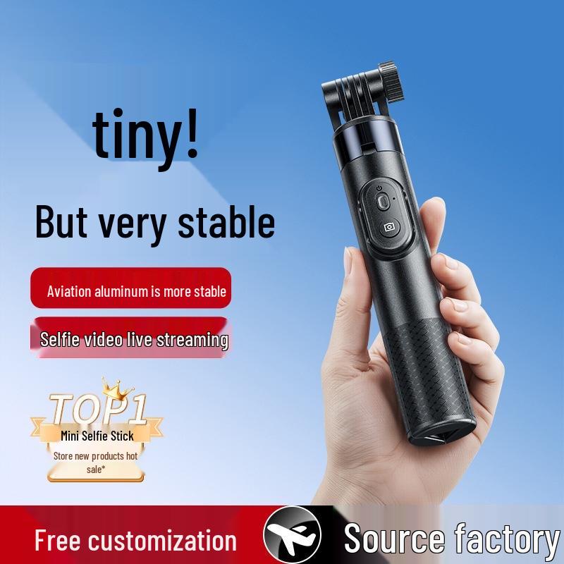 Portable Mini Selfie Stick Tripod with Anti-Shake Telescopic Phone Holder for Photography & Live Streaming