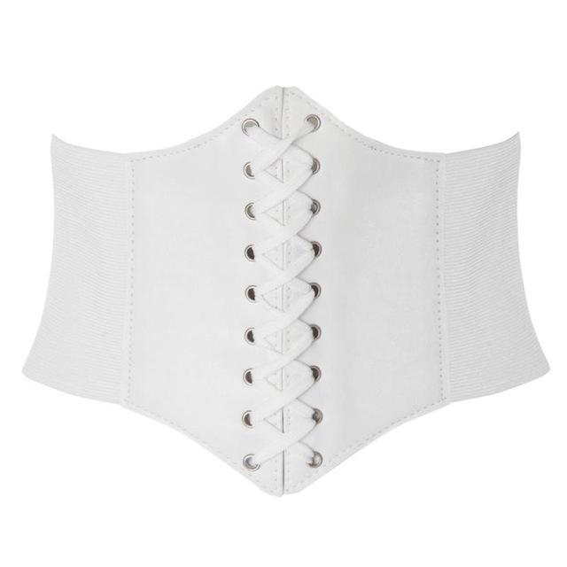 Women Ultra Super Wide Belt PU Elastic Corset Belt Fashion Wide Waist Belt Ladies Clothing Female