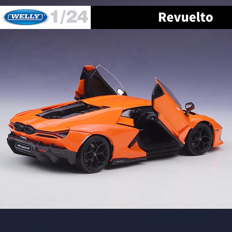 Welly 1/24 Lamborghini Revuelto Модель спортивного автомобиля из сплава Литые металлические гоночные автомобили Модель автомобиля Симуляция Коллекция Детские подарки