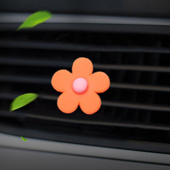 Автомобильный зажим для ароматерапии в форме цветка с хорошим запахом, пластиковый автокондиционер, зажим для духов для автомобиля