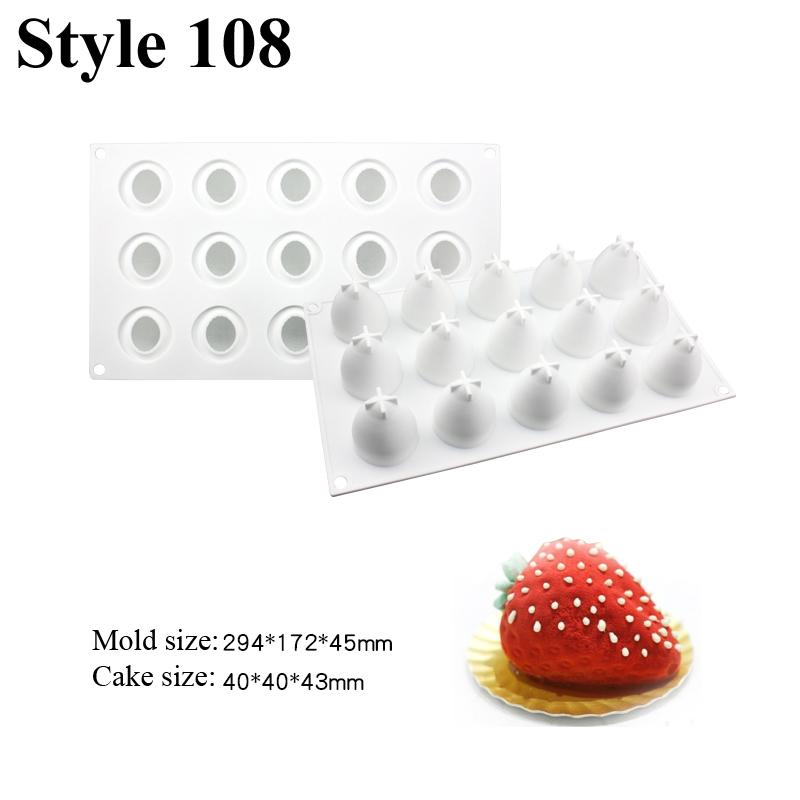 Формы для торта «Фруктовый мусс» Апельсин Яблоко Груша Манго Клубника Дуриан Дизайн Силиконовые формы для торта Инструменты для украшения десертов