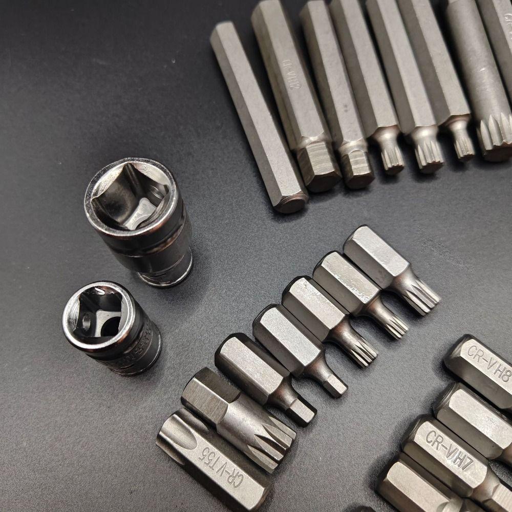 40Pcs 40-Piece Set Socket Bit Kits High Quality Batch Head Set Hexagonal Wrench Set Auto Repair