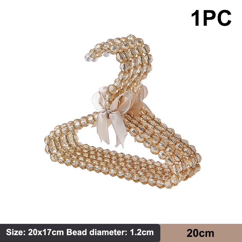 Pet Pearl Hanger Bow Durable Kids Hanger Elegant Clothes Organizer Clothespins Home Save-Space Clothes Storage Organizer