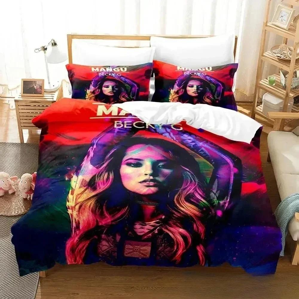 Hot Singer Becky G Bedding Set 3D Print Duvet Cover Pillowcase Adult Boy Girl Bedroom Decoration Gift Single Double Size Gift