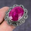 Подарочное кольцо из серебра 925 пробы с натуральным рубином, размер 5,5 i4I16