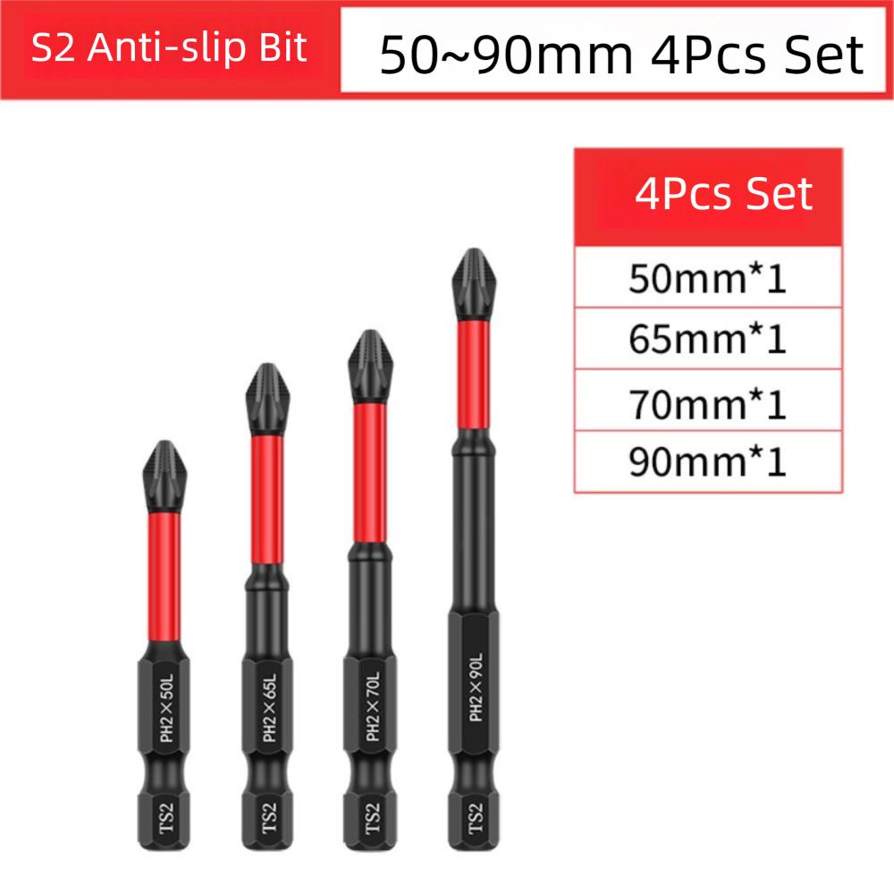 4/5/6Pcs Non-slip Magnetic Batch Head Wear-resistant High Hardness Bit  for Power Drilling