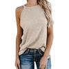 Summer Women Vest Fashion Loose Hanging Neck Tops Solid Color Knitted Vest Sexy Undershirt