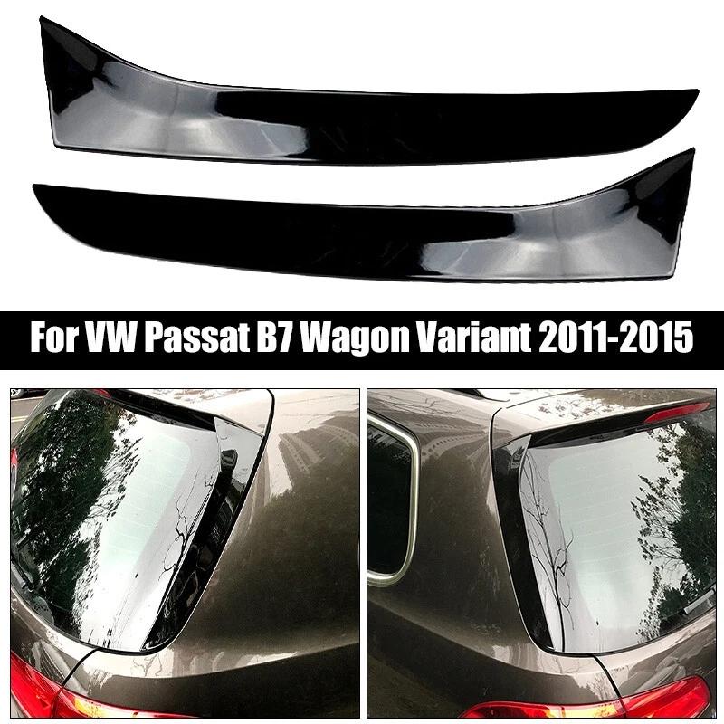 Car Rear Window Side Spoiler Canards Splitter For Passat B7 Wagon Alltrack 2011-2015 Glossy Black Rear Side Window Wing