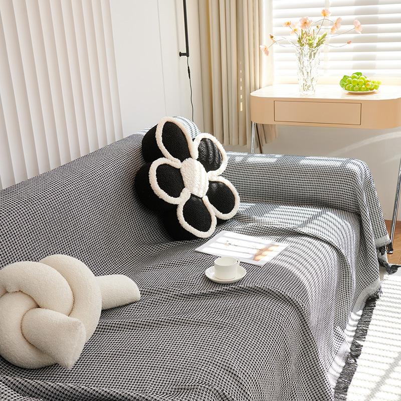 Косой сетчатый чехол для дивана, полотенце, универсальный универсальный четырехсезонный простой современный чехол для дивана, подушка с защитой от царапин