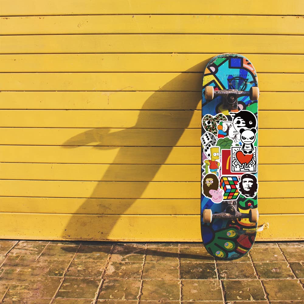 KRGNPLE 101 Sheets Waterproof Stickers Paper Notebook Bike Suitcase Stickers Helmet Laptop Waterproof Cute Doodle Stickers