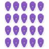 20pcs Hand Shaped Non Woven Button Electrode Pad for TENs EMS Massage Therapy Machine Purple