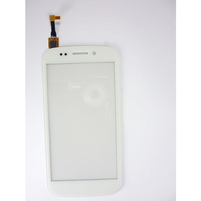 White Touch Screen Glass + Pre-installed Adhesive for Wiko Stairway