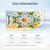 Floral Artwork Daisies Theme Quick Dry Beach Towel Custom Name Text Print Large Sand Resistant Towel Beach Vacation
