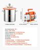 18.93 L Vacuum Chamber with Pump, 3.5 CFM 99 L/min, Single Stage Vacuum Pump, Stainless Steel Degassing Chamber Kit, Tempered Glass Lid, 1.5 m Hose,