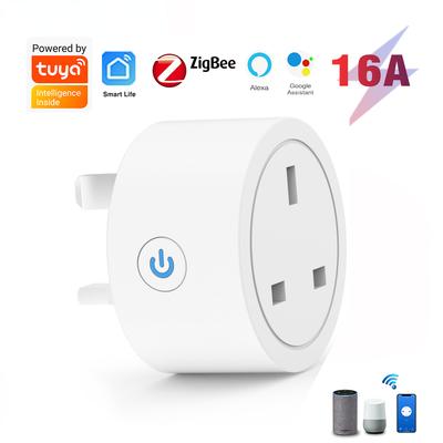 Умная розетка Tuya Zigbee, Wi-Fi, британская вилка реализует интеллект всего дома с помощью Zigbee Hub, управление шлюзом, поддержка Google Home Alexa