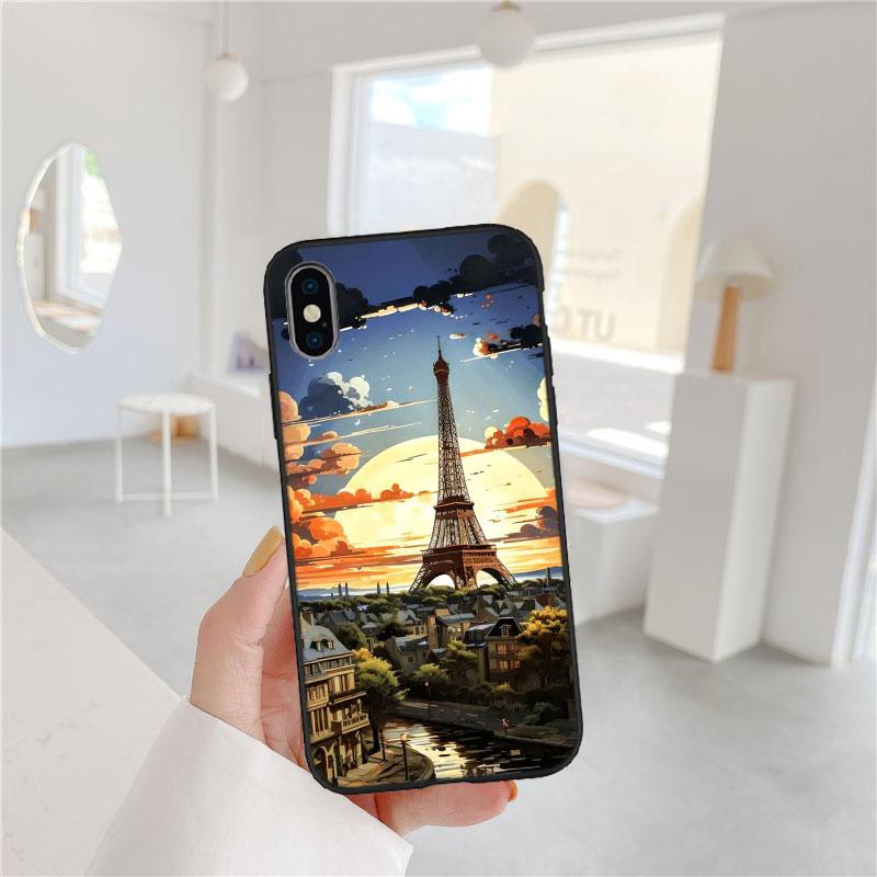 LO81 Paris Eiffel tower Soft Shell Phone Case for Redmi Note 10 11 12 Pro Max 10S 10C 10T 11A 11S 12S 12C