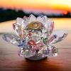 Home Decor Items Positive Energy Fengshui Crystal Lotus Flower (8.5 X 8.5 X 5 CM)