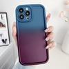 Luxury Dopamine Color Gradient Phone Case for iPhone 16 15 14 13 12 11 Pro Max XR XS MAX 7 8 Plus SE Full Lens Protective Shockproof Soft Cover