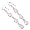 Натуральный розовый халцедон драгоценный камень 925 стерлинговое серебро ювелирное изделие серьга 2,64" AEE-11260