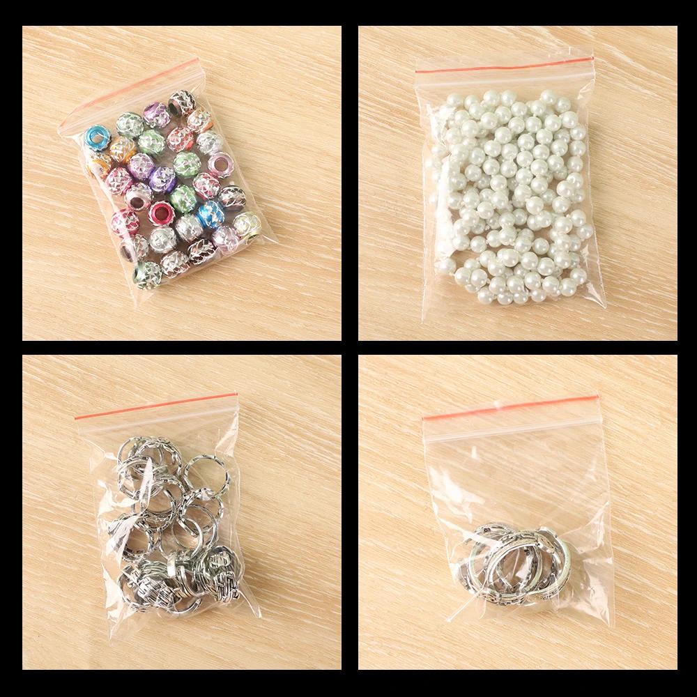 100Pcs Transparent Plastic Bags Reclosable Selaing Bag For Jewelry Food Gifts Packaging Organizer Pouch Reusable Storage Bags