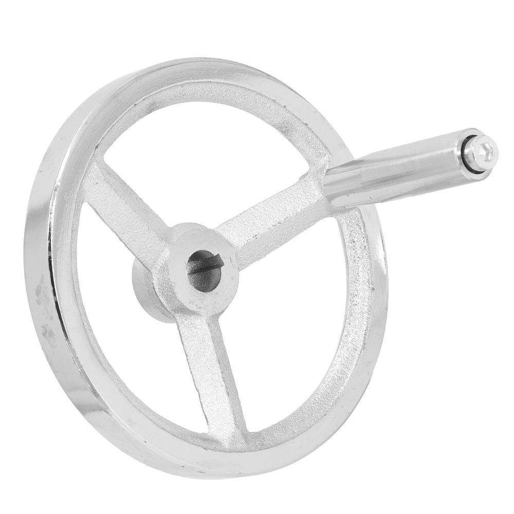 Cast Iron Lathe Handwheel 16x160MM Size Handwheel with Removable Handle Milling Machine