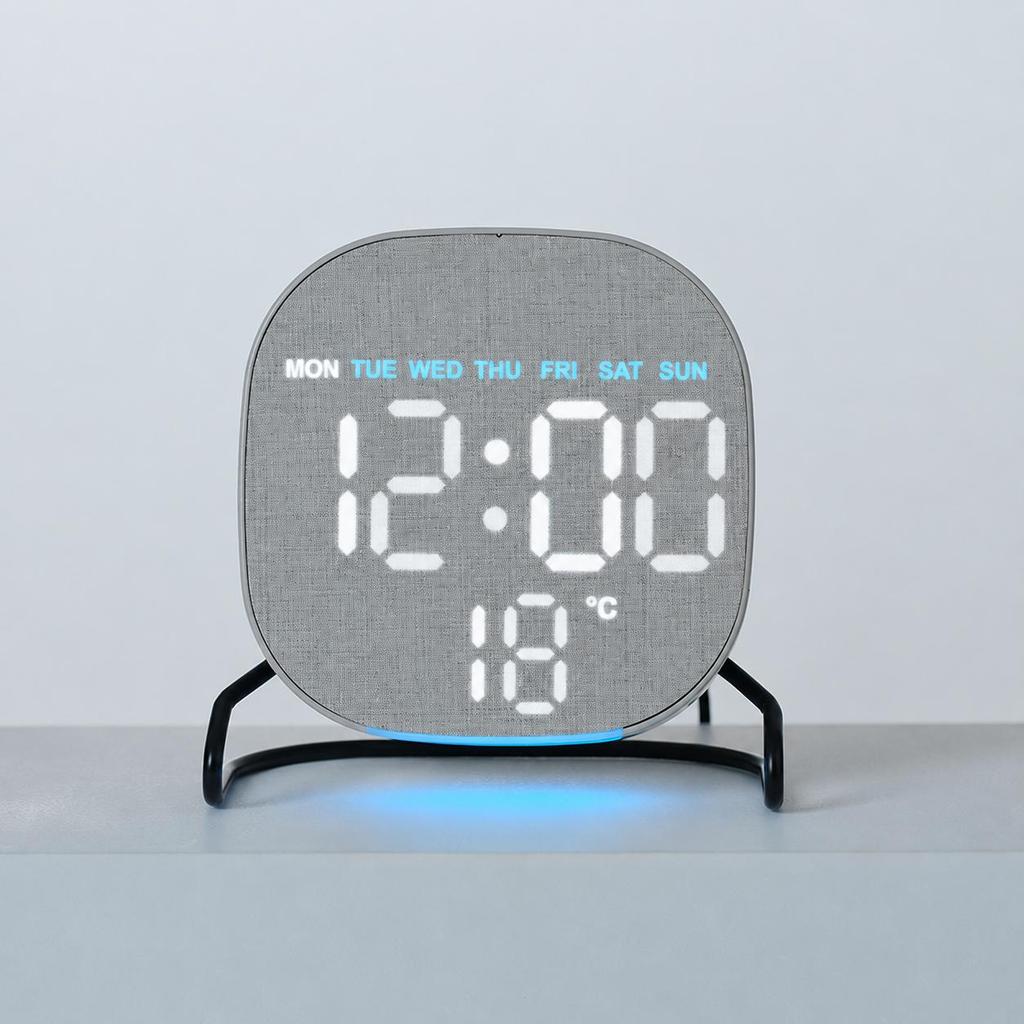 LED Digital Alarm Clock with Temperature Display, Dual Alarm Desk Clock