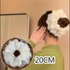 Ballet Style French White Lace Embroidery Large Hair Scrunchies For Women Retro Sweet Mesh Hair Bands Hair Ties Ponytail Holder